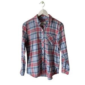 Vineyard Vines Pink And Blue Plaid Button-Down Shirt Size 2